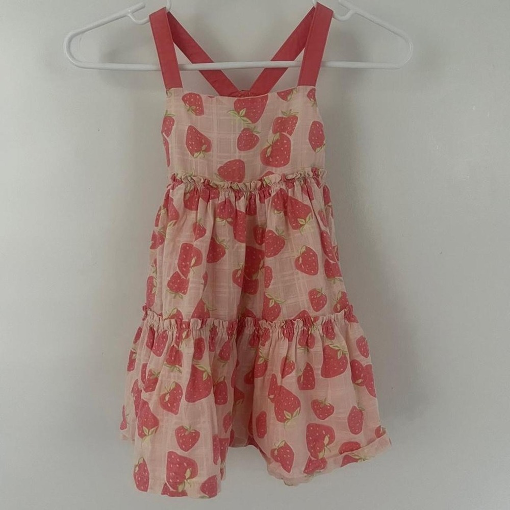 Strawberry pink sundress girls size 4t
